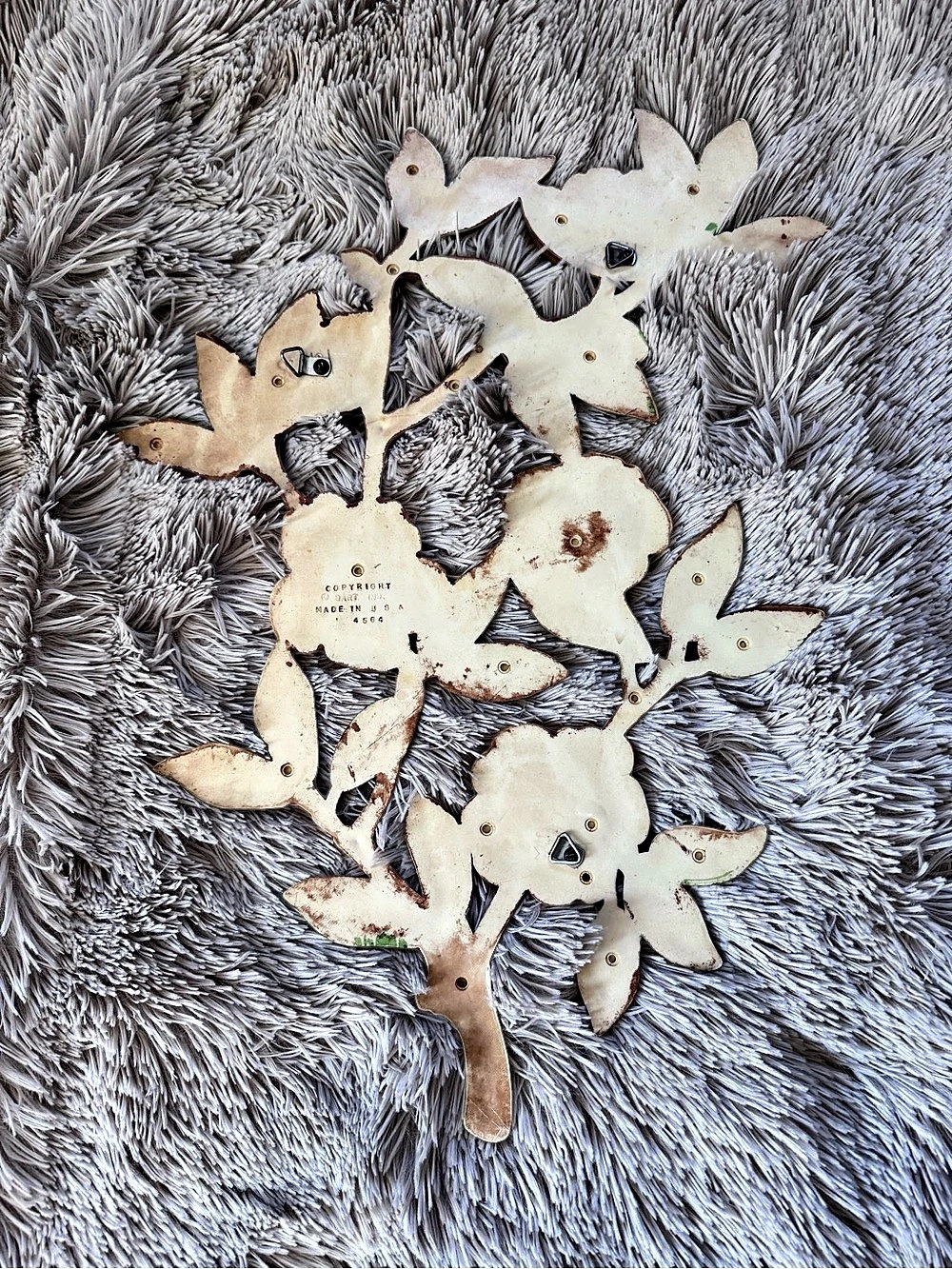 VINTAGE MCM FLOWER BRANCH WALL DECOR - Picture 2 of 11